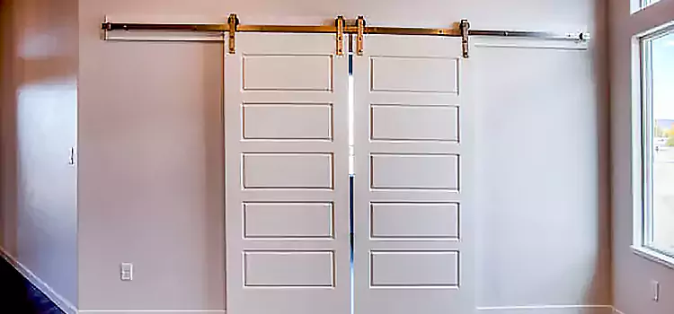 Glass Barn Door with Installation Hardware Kit Saratoga Springs